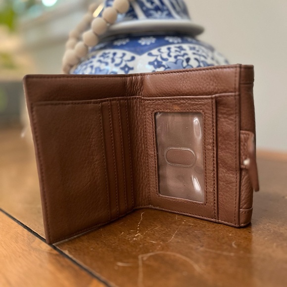 Tory Burch Brown and Gold Wallet - Picture 3 of 5